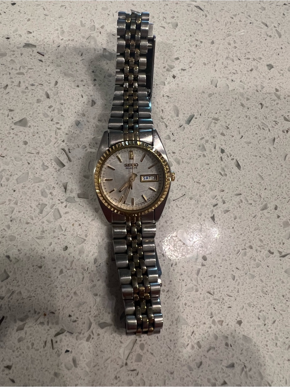 Vintage Seiko Quartz Two-Tone Day/Date watch